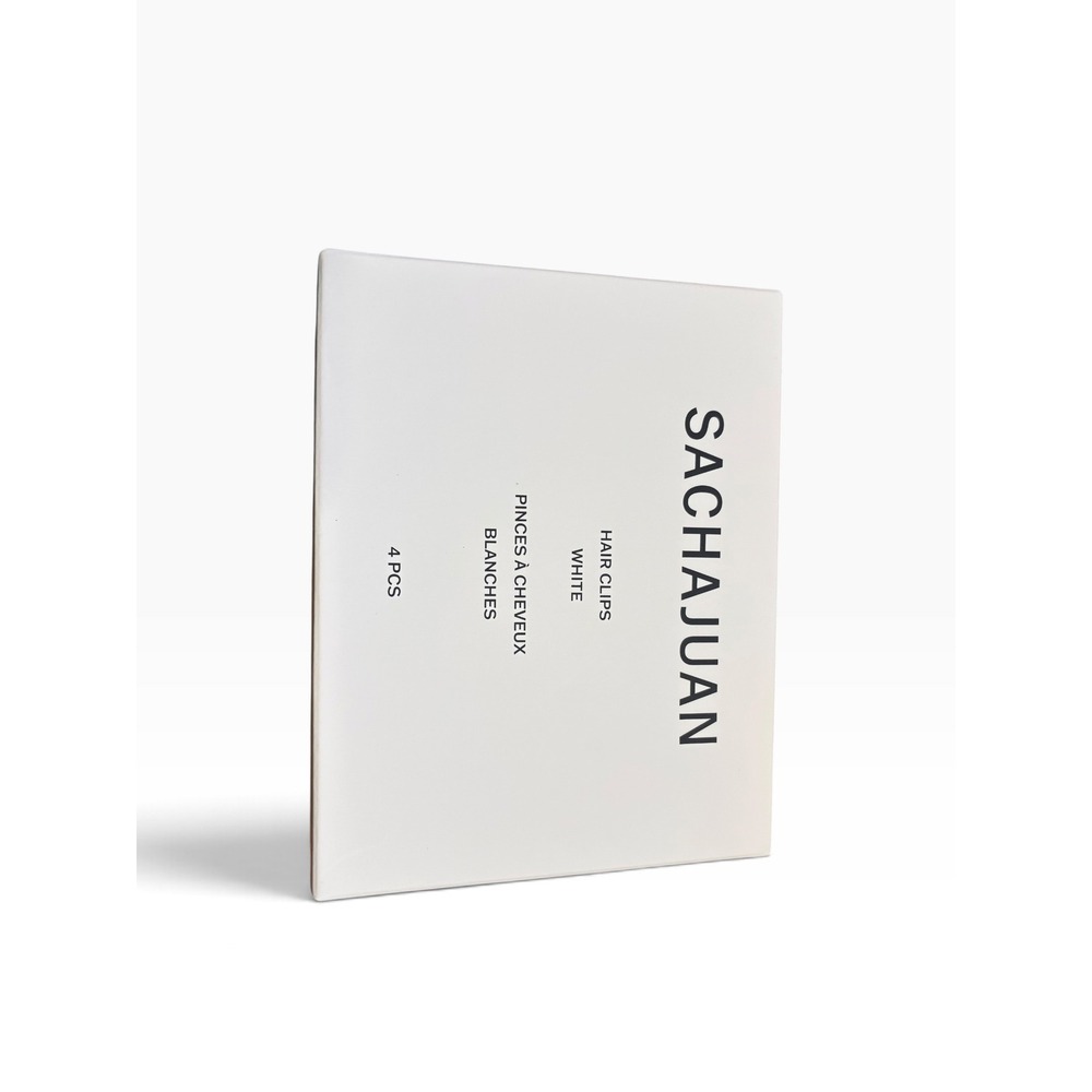 Sachajuan Hair Clips White Set of 4 New in Box